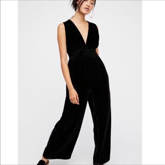 NWOT Free People “These Days” Velvet Jumpsuit - Picture 1 of 7